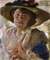 Lovis Corinth Frau mit Rosenhut, 1912 Öl auf Leinwand, 60 x 50 cm Staatliche Museen zu Berlin, Nationalgalerie / Fotograf: Reinhard Saczewski