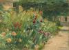 Max Liebermann: Blumenstauden am Gärtnerhäuschen nach Osten, 1923, Privatsammlung