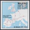 Hamish Fulton, 35 Walks Map. Europe. 1971-2019, 2019, Druck, 68,2 x 67,7 cm,  the artist and Galerie Thomas Schulte, Berlin 